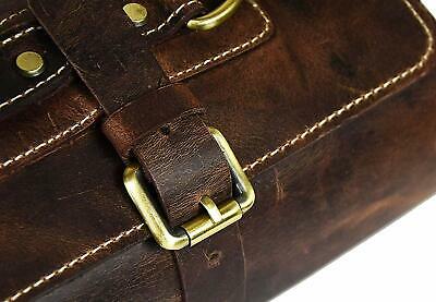Leather Chefs Knife Roll Bag, Knife Carry Case Wallet 10 Pockets Brown Handmade - Fresh Stock Dated January 2026