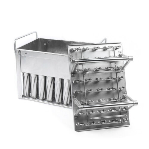 40pcs Stainless Steel Molds for Ice Lolly Popsicle Ice Cream Pops Bars 82ml - Fresh Stock Dated February 2026