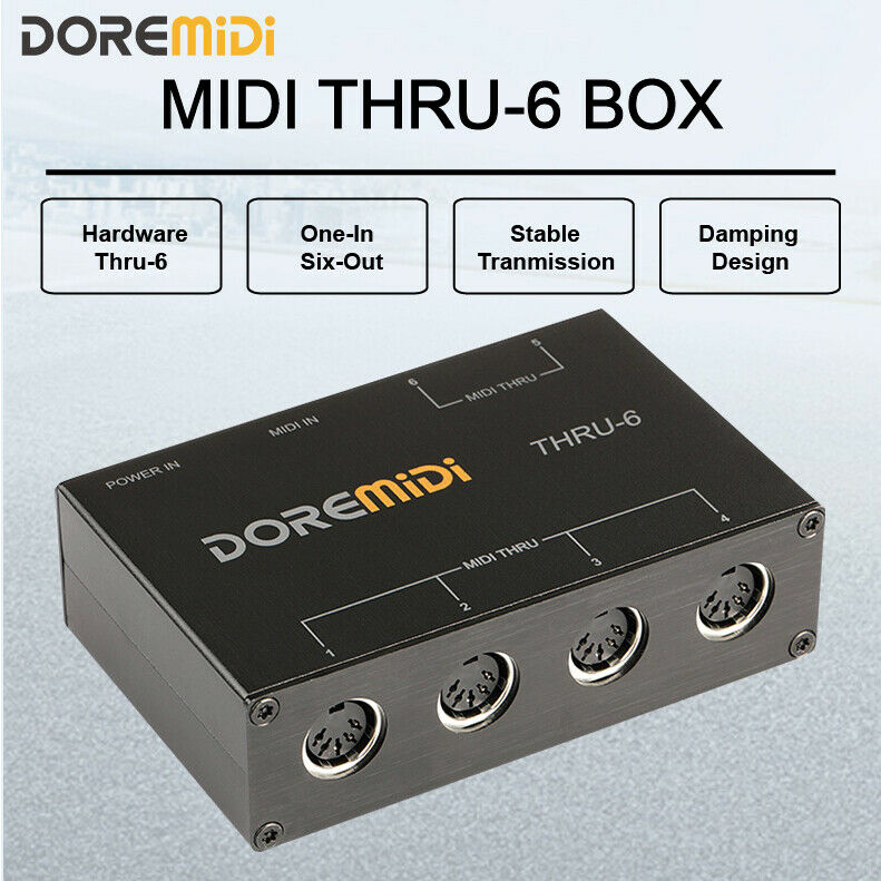 DOREMiDi MIDI THRU 6 Thru Box Controller - Fresh Stock Dated December 2025