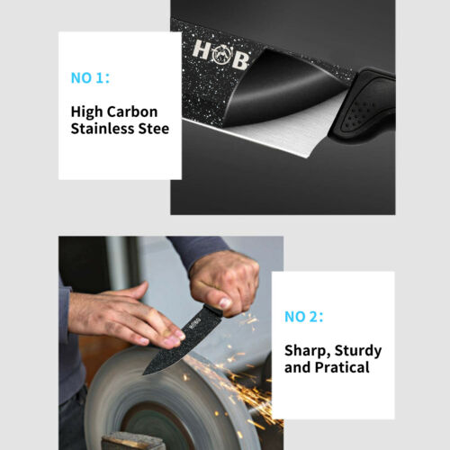 17Pcs Kitchen Knives Set Stainless Steel Chef Knife With Block Non-Slip Handle - Fresh Stock Dated January 2026