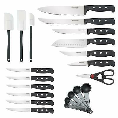 22 Piece Knife Set With Block Kitchen Stainless Steel Chef Knives Kitchen Shear - Fresh Stock Dated January 2026
