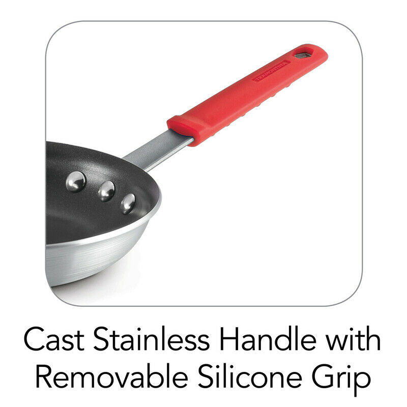 Tramontina 80114/581 Silver Aluminum Professional Fry Pan Set 8 & 10 Dia. in. - Fresh Stock Dated February 2026