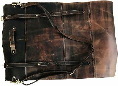 Leather Chefs Knife Roll Bag, Knife Carry Case Wallet 10 Pockets Brown Handmade - Fresh Stock Dated January 2026