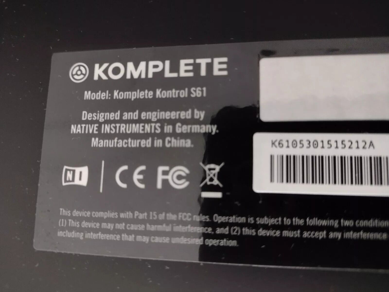 Native Instruments Komplete Kontrol S61 61 Key Keyboard Controller - Fresh Stock Dated December 2025
