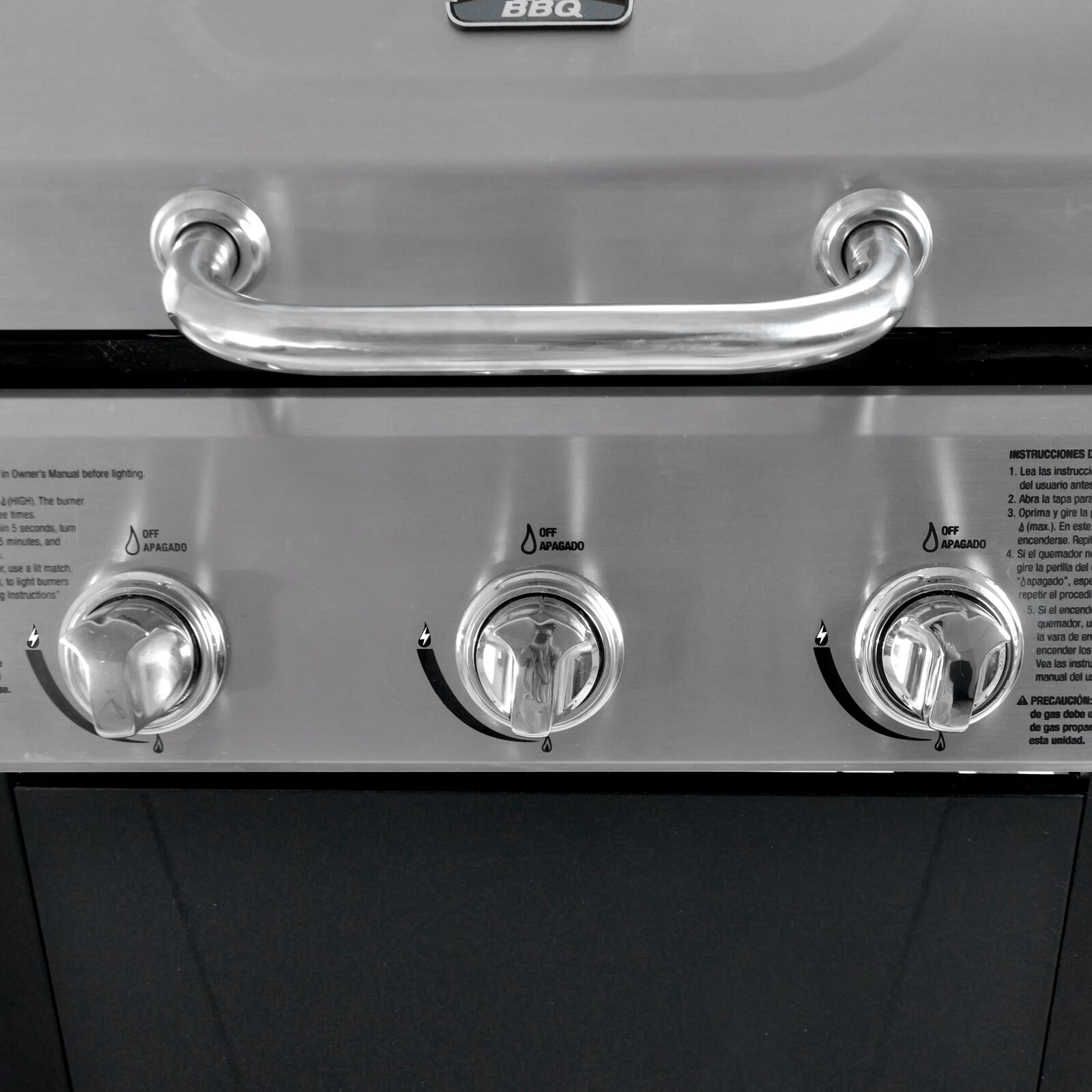 Gas Grill Liquid Propane Black and Silver/Porcelain and Stainless Steel 3-Burner - Fresh Stock Dated February 2026