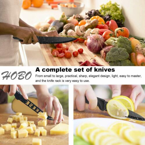 17Pcs Kitchen Knives Set Stainless Steel Chef Knife With Block Non-Slip Handle - Fresh Stock Dated January 2026