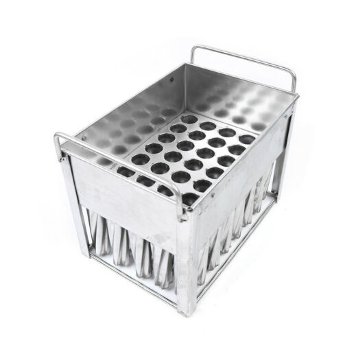 40pcs Stainless Steel Molds for Ice Lolly Popsicle Ice Cream Pops Bars 82ml - Fresh Stock Dated February 2026