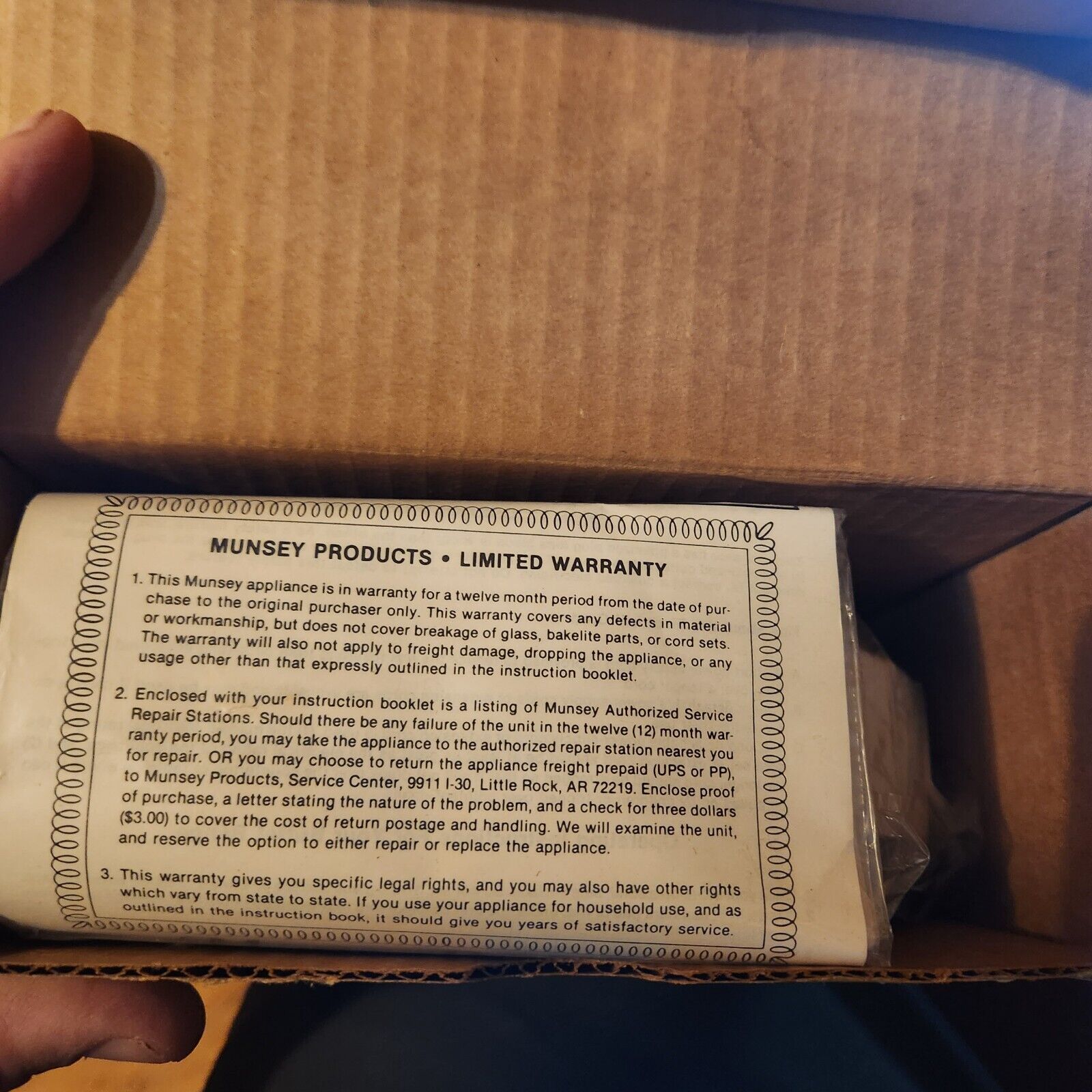 Munsey Extra Burner Model FB-1 Made in USA 1100 Watts 120 V AC Vintage NEW - Fresh Stock Dated February 2026