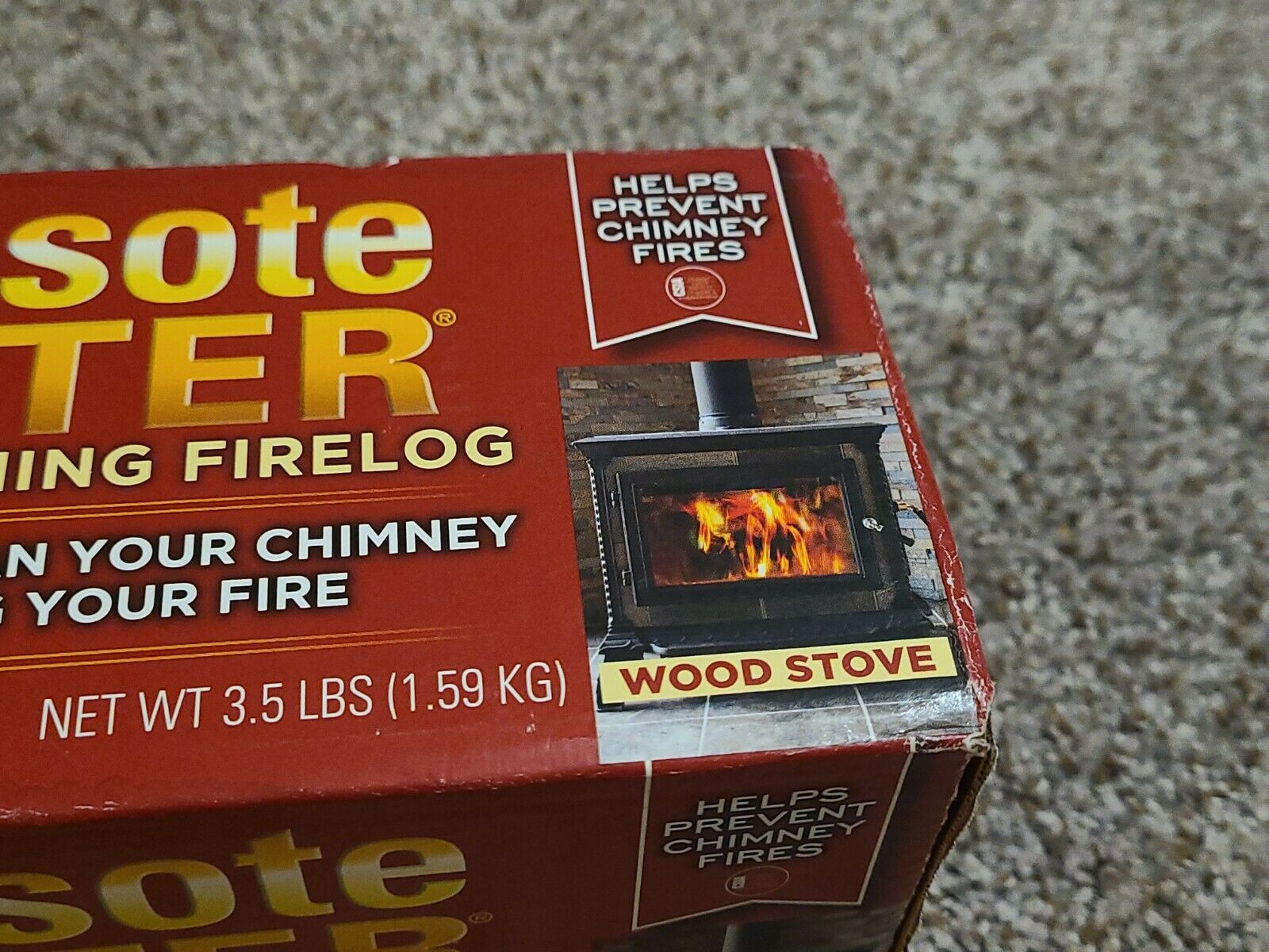 PINE MOUNTAIN CREOSOTE BUSTER CHIMNEY CLEANING FIRE LOG LOT OF 2 - Fresh Stock Dated December 2025