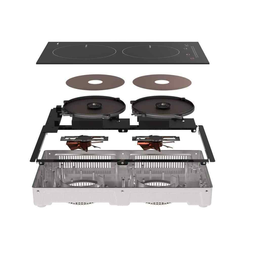 11 In. X 20 In. Ceramic Top Dual Induction Cooktop Portable Modular Induction - Fresh Stock Dated February 2026