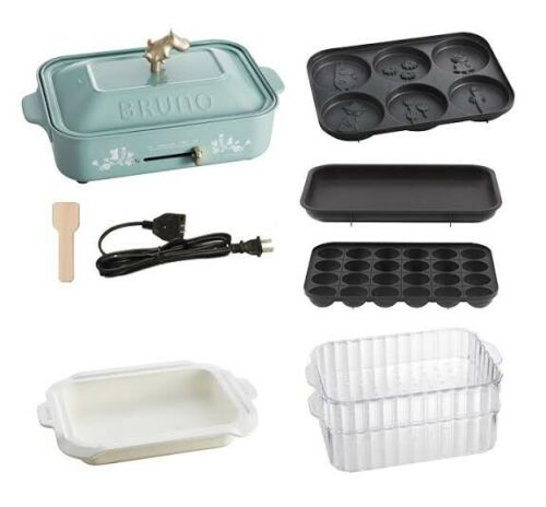 BRUNO Compact Hot Plate BOE059-BGR (Moomin) Japan Domestic AC:100 - Fresh Stock Dated February 2026