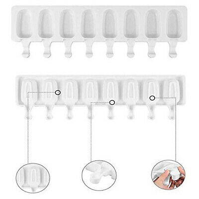 7 Holes Silicone Ice Cream Molds Lolly Chocolate  Homemade Maker Oval Mould DIY. - Fresh Stock Dated February 2026