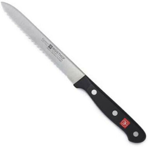 Wusthof Gourmet 5-Inch Serrated Utility Knife W-4107 - Fresh Stock Dated January 2026