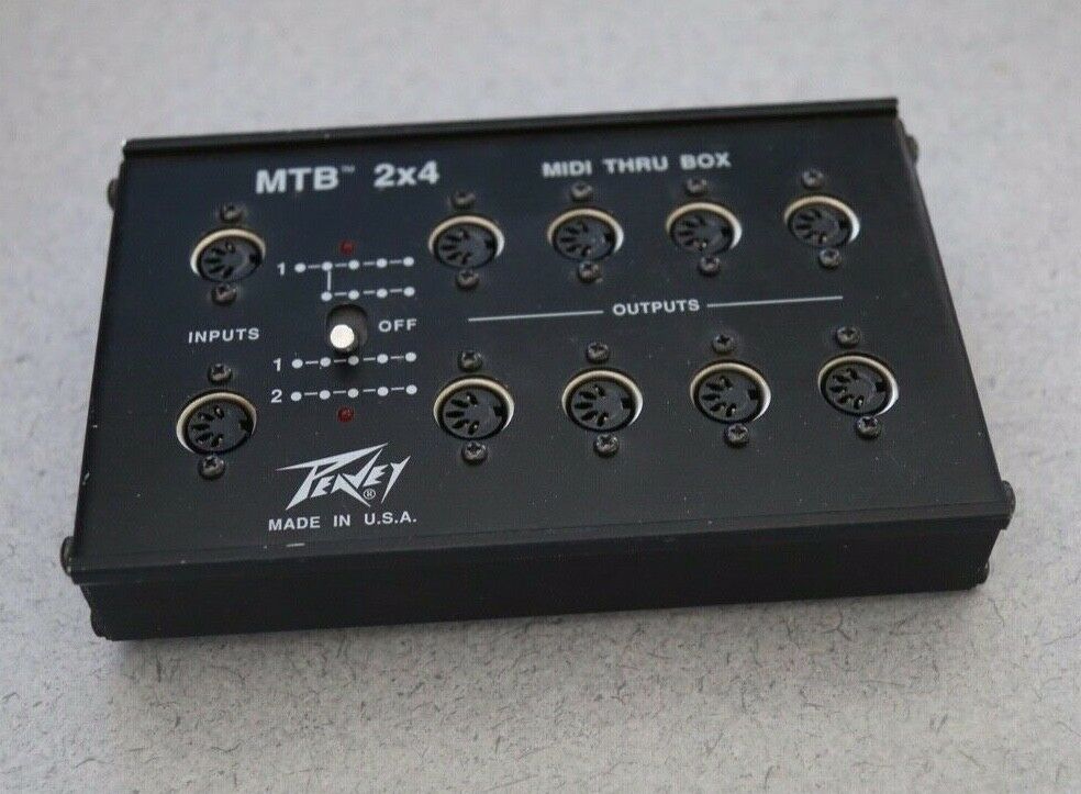 Vintage Peavey MDB 2X4 MIDI Distribution Box with AC Power Supply and manual - Fresh Stock Dated December 2025