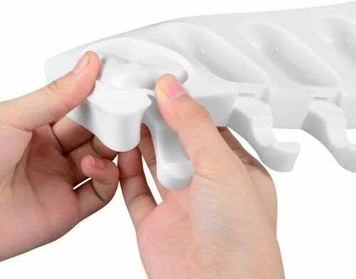 2 Pack 4 Cell Popsicle Molds Silicone DIY Frozen Juice Ice Cream Lolly Pop Mould - Fresh Stock Dated February 2026