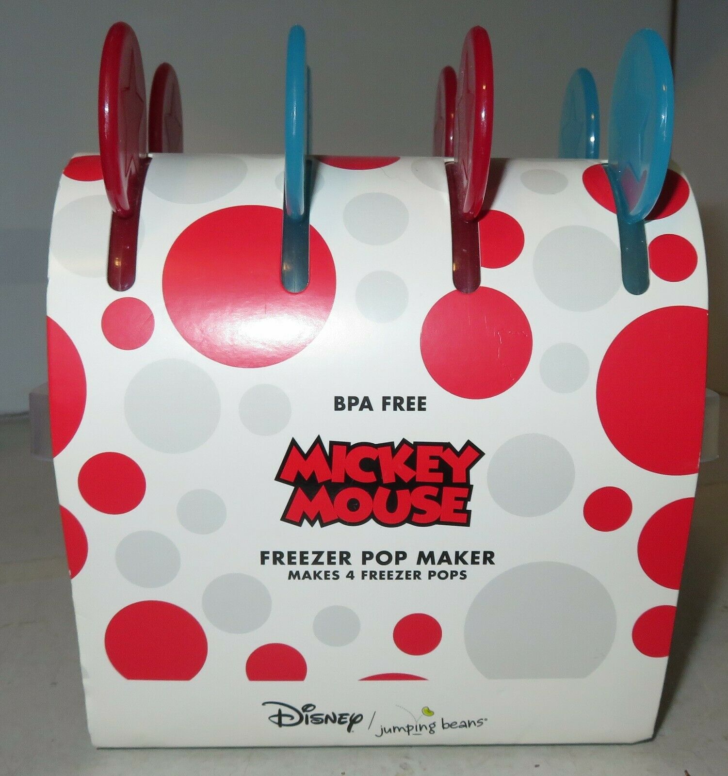 Disney Mickey Mouse Freezer Pop Maker Molds Set of 4 BPA Free New Jumping Beans - Fresh Stock Dated February 2026