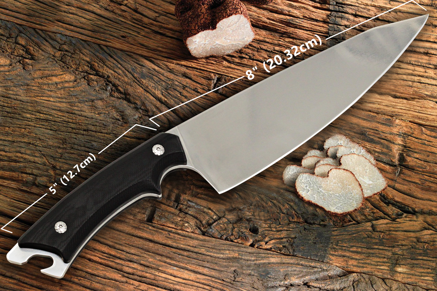 OERLA Forged Utility Knife 8 Inch Kitchen Knife G10 Handle and Bottler Opener - Fresh Stock Dated February 2026