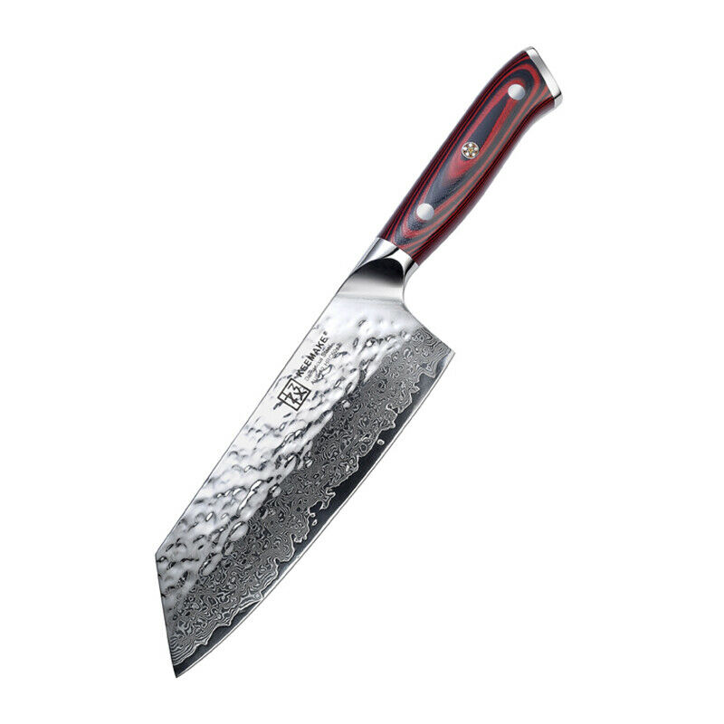 7 Inch Japanese Damascus Steel Nakiri Knife Kitchen Cooking Cleaver Chef Knives - Fresh Stock Dated February 2026