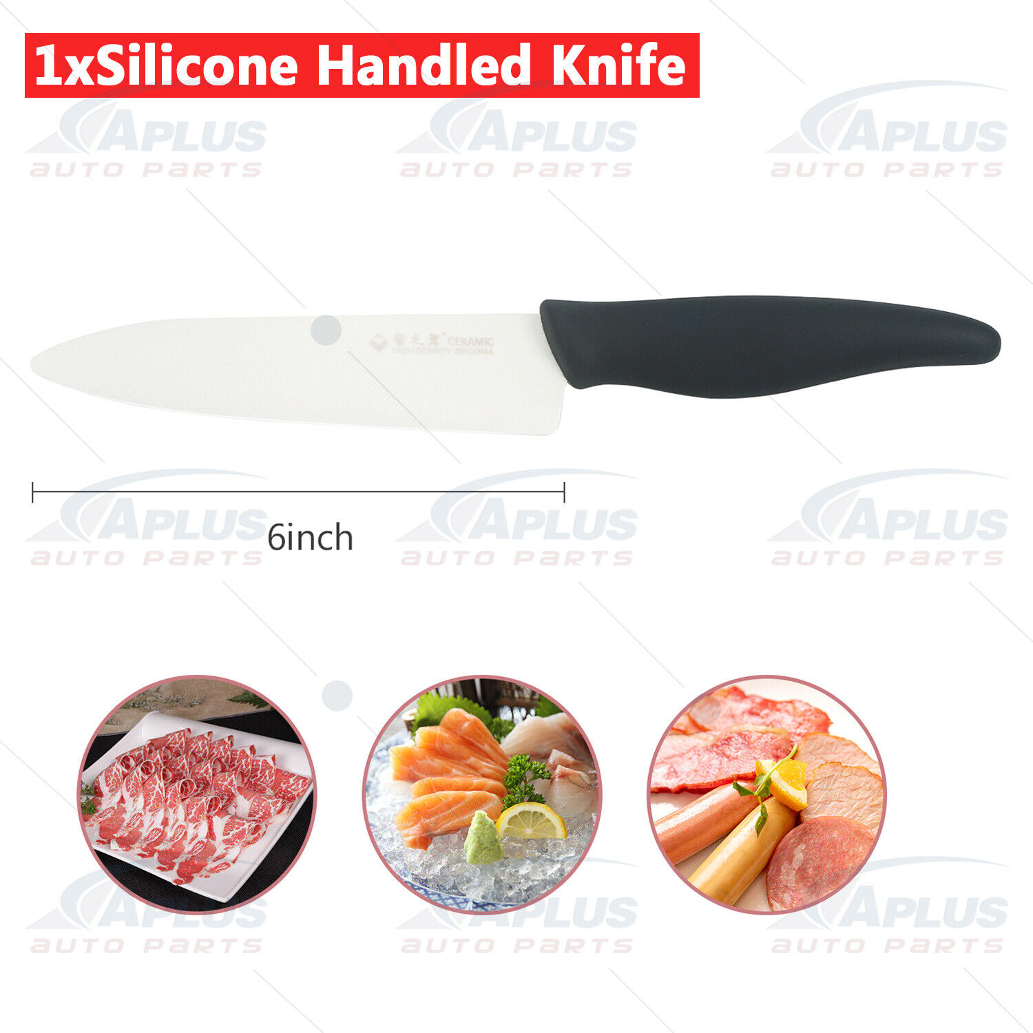 Set Ceramic Knife Kitchen Knife Non-Stick Peeler Knife Meat Fruit Vegetable - Fresh Stock Dated February 2026