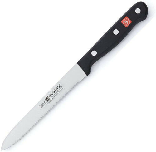 Wusthof Gourmet 5-Inch Serrated Utility Knife W-4107 - Fresh Stock Dated January 2026