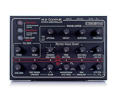 Stereoping Six Tweak Midi Controller for SCI Six Trak vintage synth - Fresh Stock Dated December 2025
