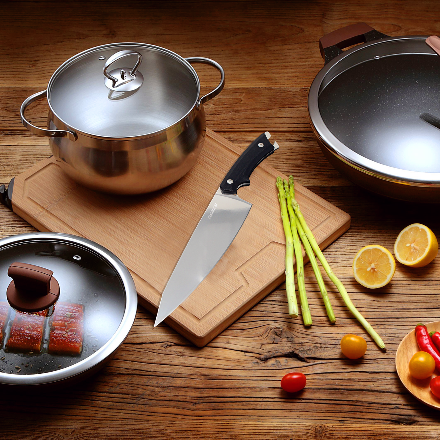 OERLA Forged Utility Knife 8 Inch Kitchen Knife G10 Handle and Bottler Opener - Fresh Stock Dated February 2026