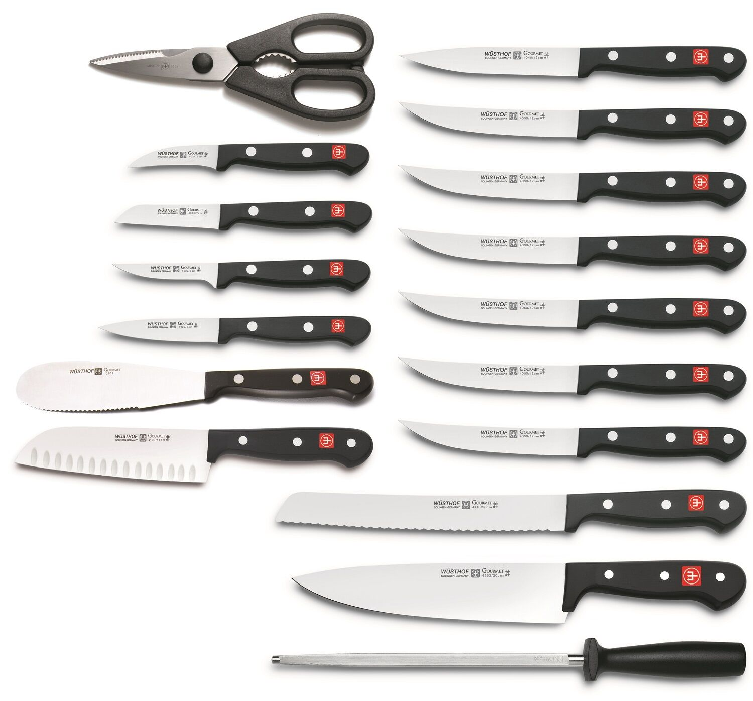 Wusthof Gourmet 18 Piece Promo Block Knife Set Acacia Wood 1095071804 New - Fresh Stock Dated January 2026