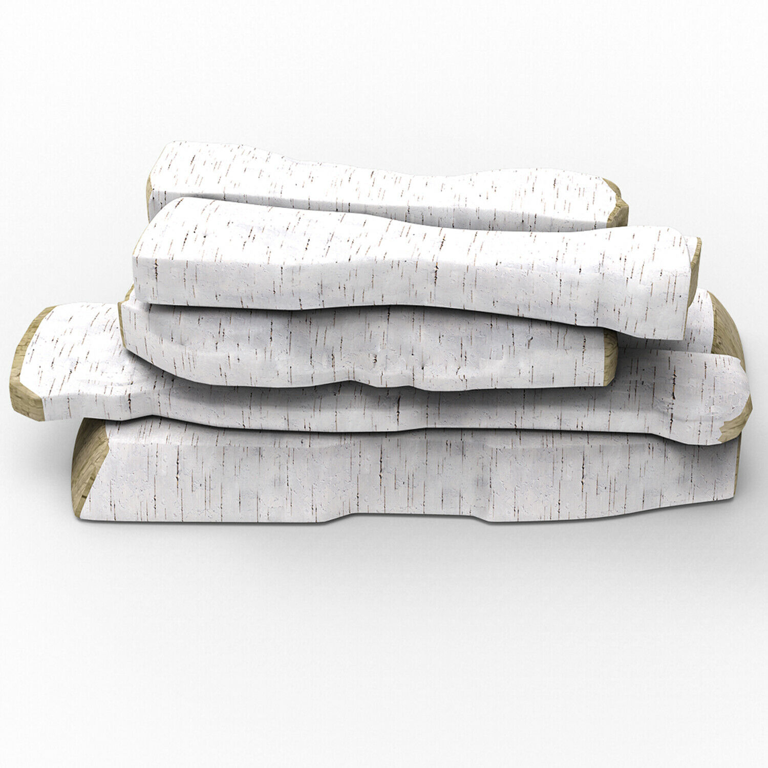 Regal Flame 10 Piece Set Of Birch Ceramic Wood Medium Gas Fireplace Logs - Birch - Fresh Stock Dated January 2026