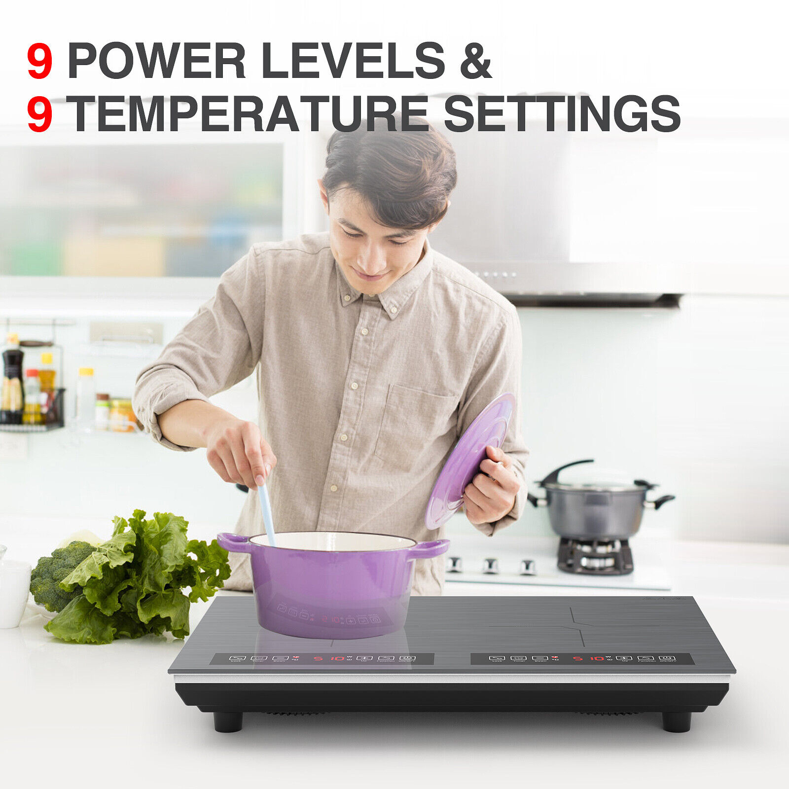 Induction Cooktop 24 Inch Stove 120V Electric Cooktop 2400W 9Power Touch Control - Fresh Stock Dated February 2026