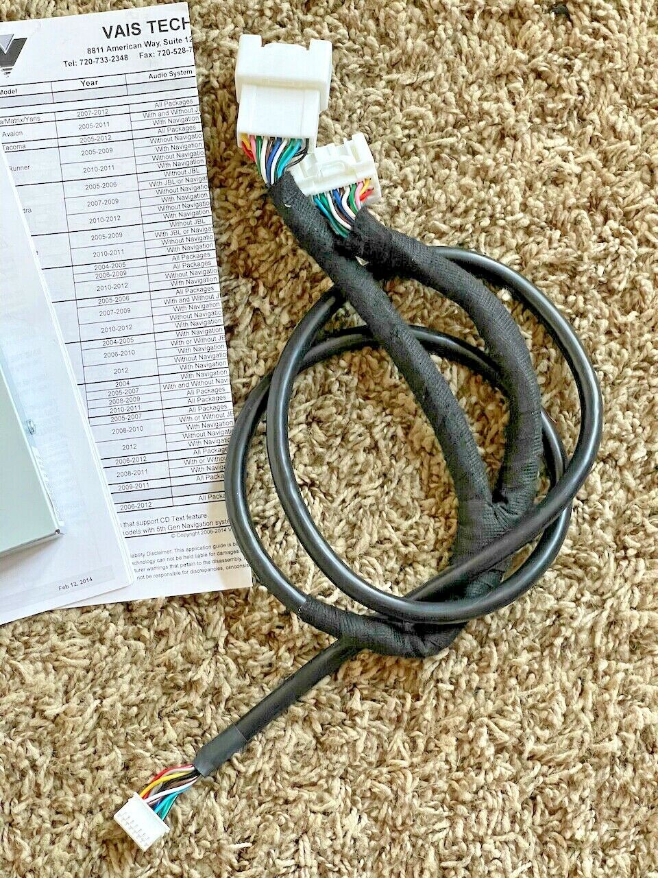 VAIS Technology SL3B-L Bluetooth Factory Radio Adapter, 2001-2009 Lexus - Fresh Stock Dated January 2026