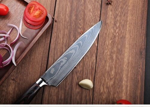 Kitchen Chef's Knife Sets 8, 3 or 2 German Steel Damascus Pattern - Fresh Stock Dated January 2026
