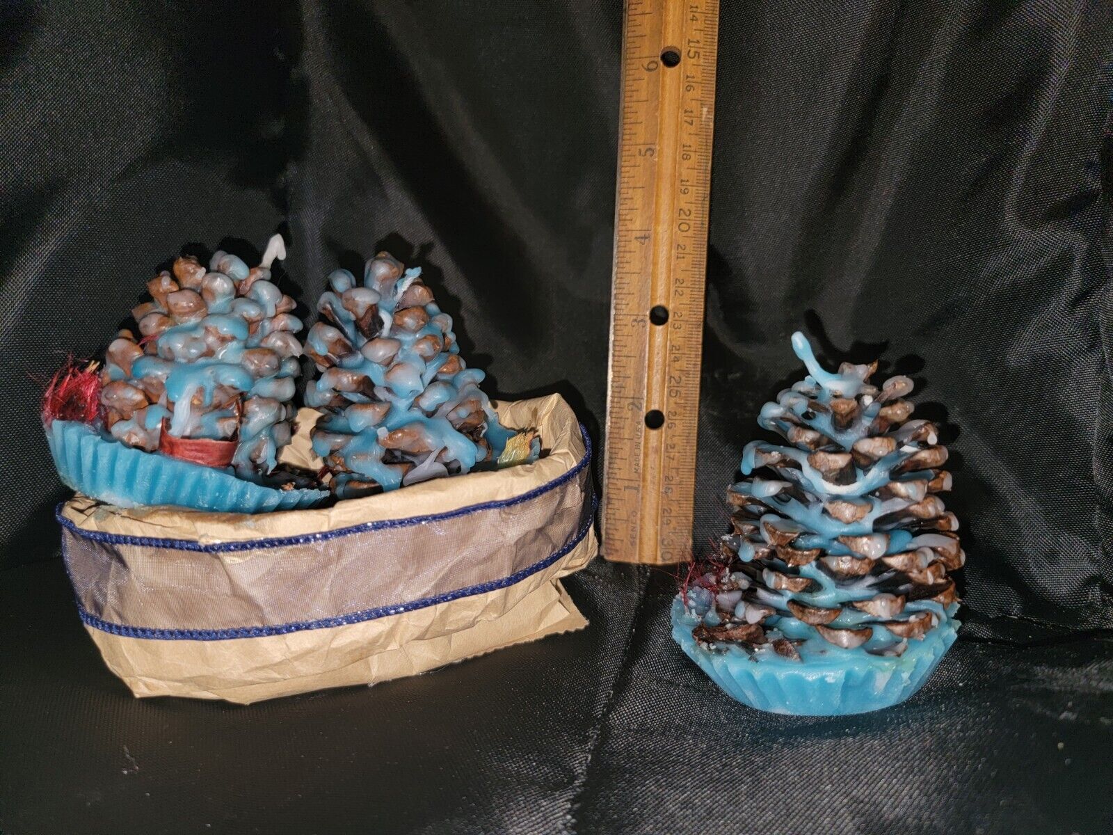 Pinecone Wax Dipped Firestarters lightly scented set of 3. - Fresh Stock Dated January 2026