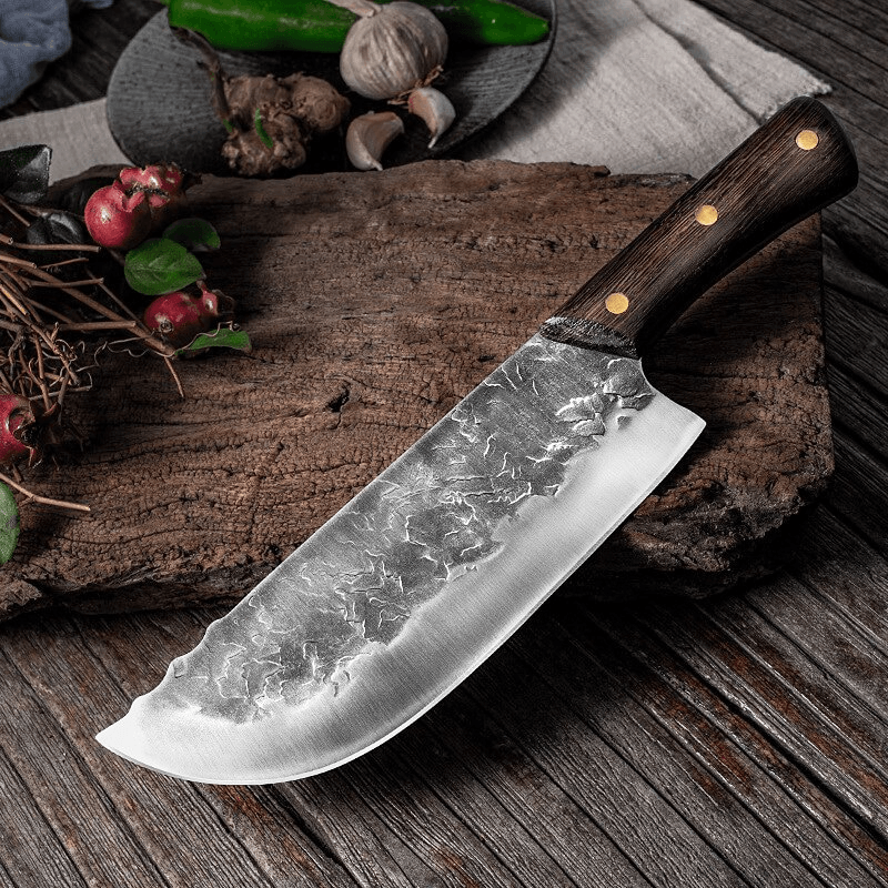 Forged Cleaver Handmade Kitchen Meat chopping Stainless Steel Chef Butcher Knife - Fresh Stock Dated January 2026