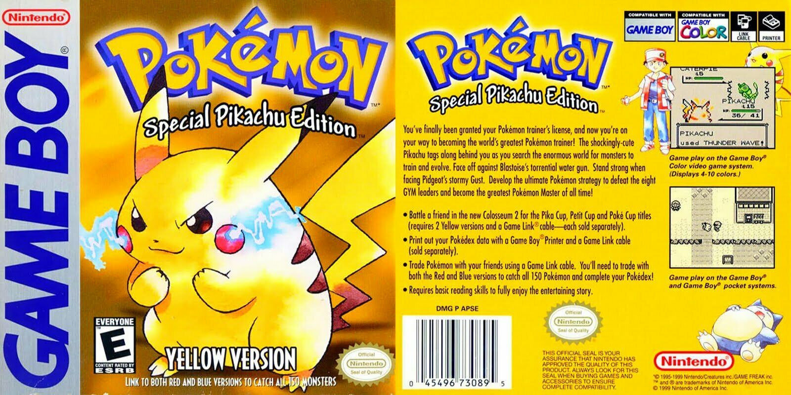 1 Game Boy Color **CGB-001** HOLO Special Pikachu Edition POKEMON *LABEL ONLY* - Fresh Stock Dated February 2026