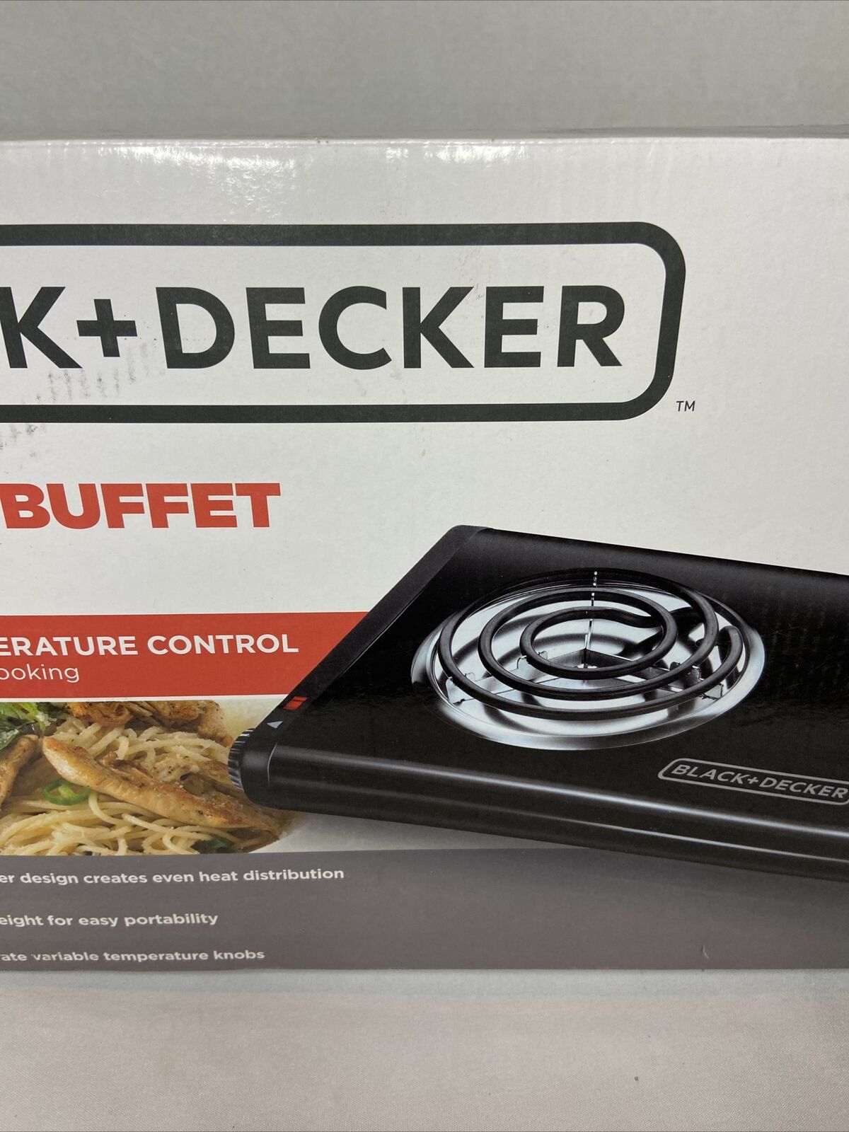 Black & Decker DB1002B Double Burner Portable Buffet Range, Black - Fresh Stock Dated February 2026