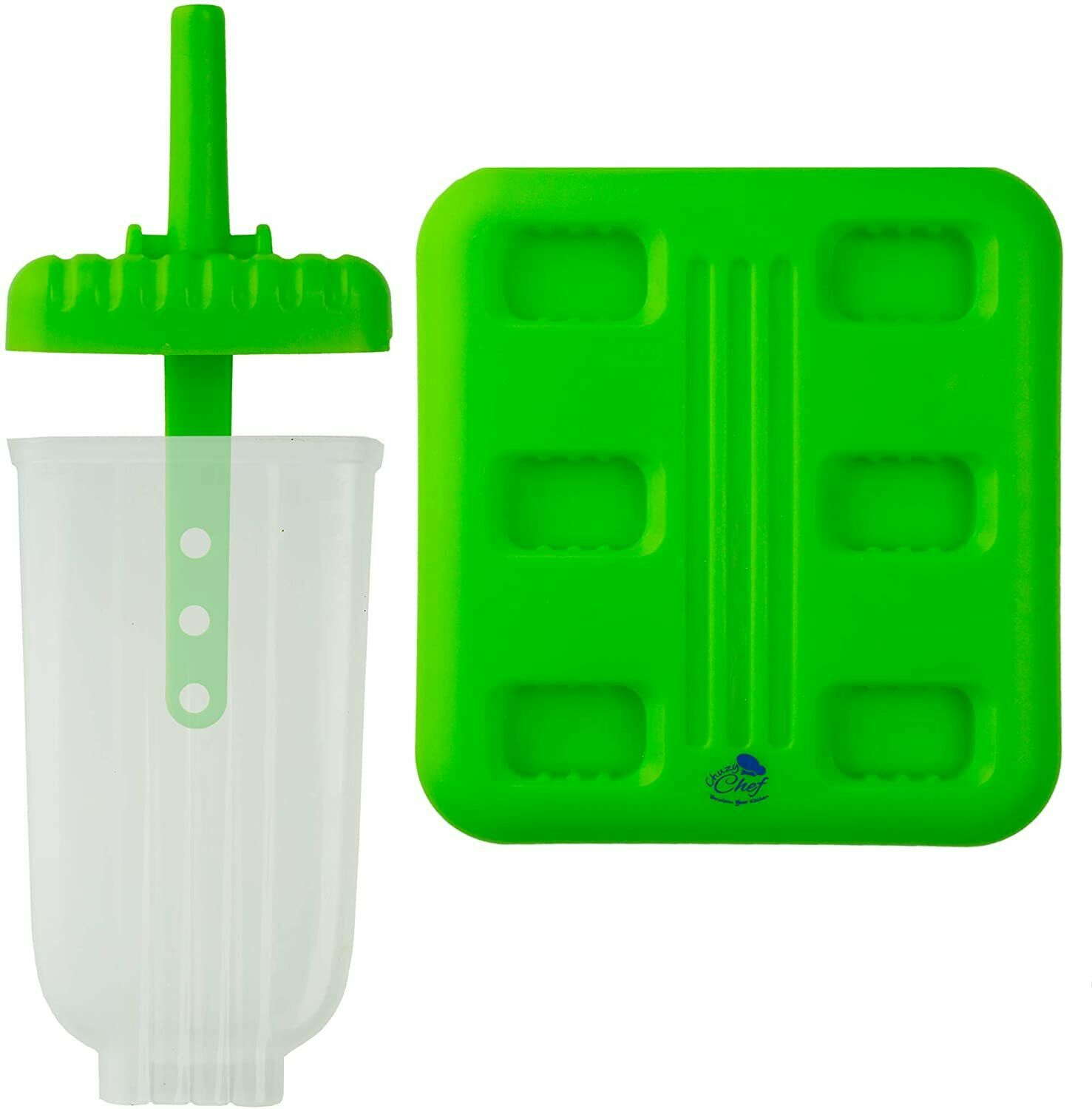Ice Pop Maker Popsicle Mold Set with Tray and Drip Guard Green Pack of 6 - Fresh Stock Dated February 2026