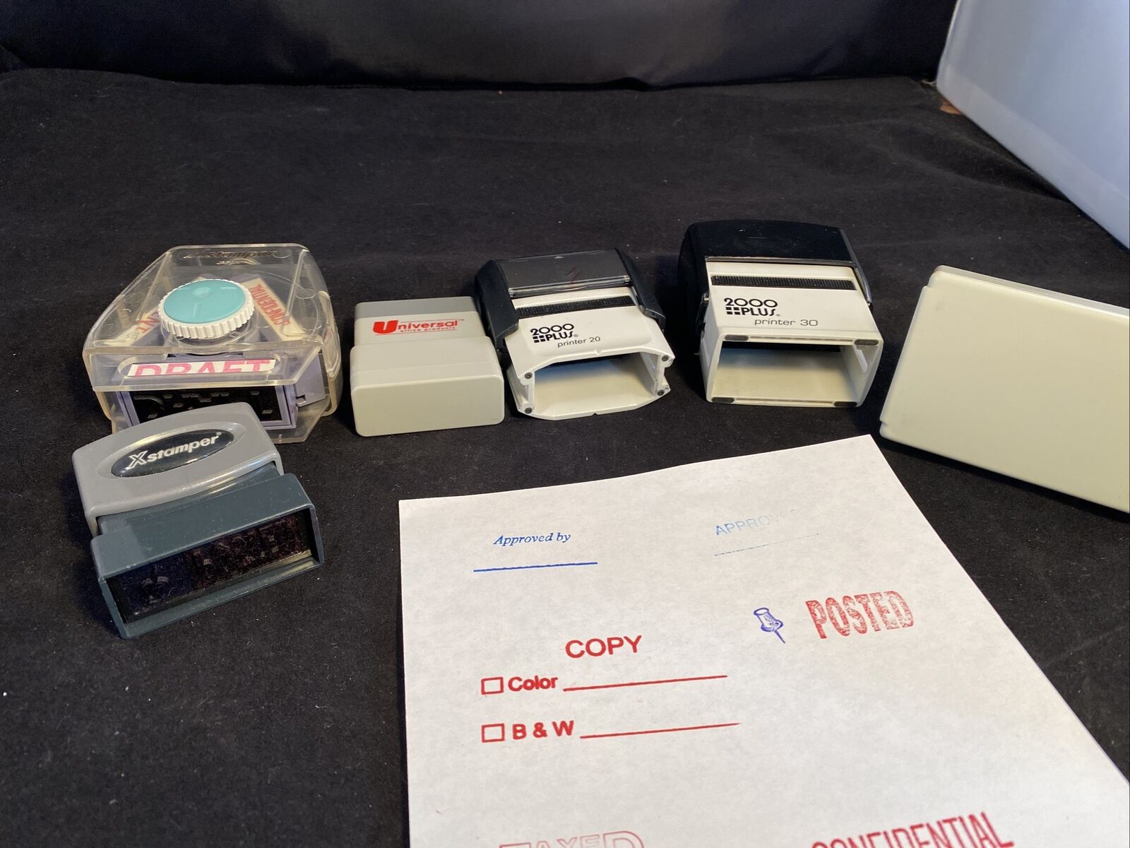 X Stamper Spin -N Stamp Universal MaxLight 2000 Plus Self Inking Stamps Various - Fresh Stock Dated February 2026