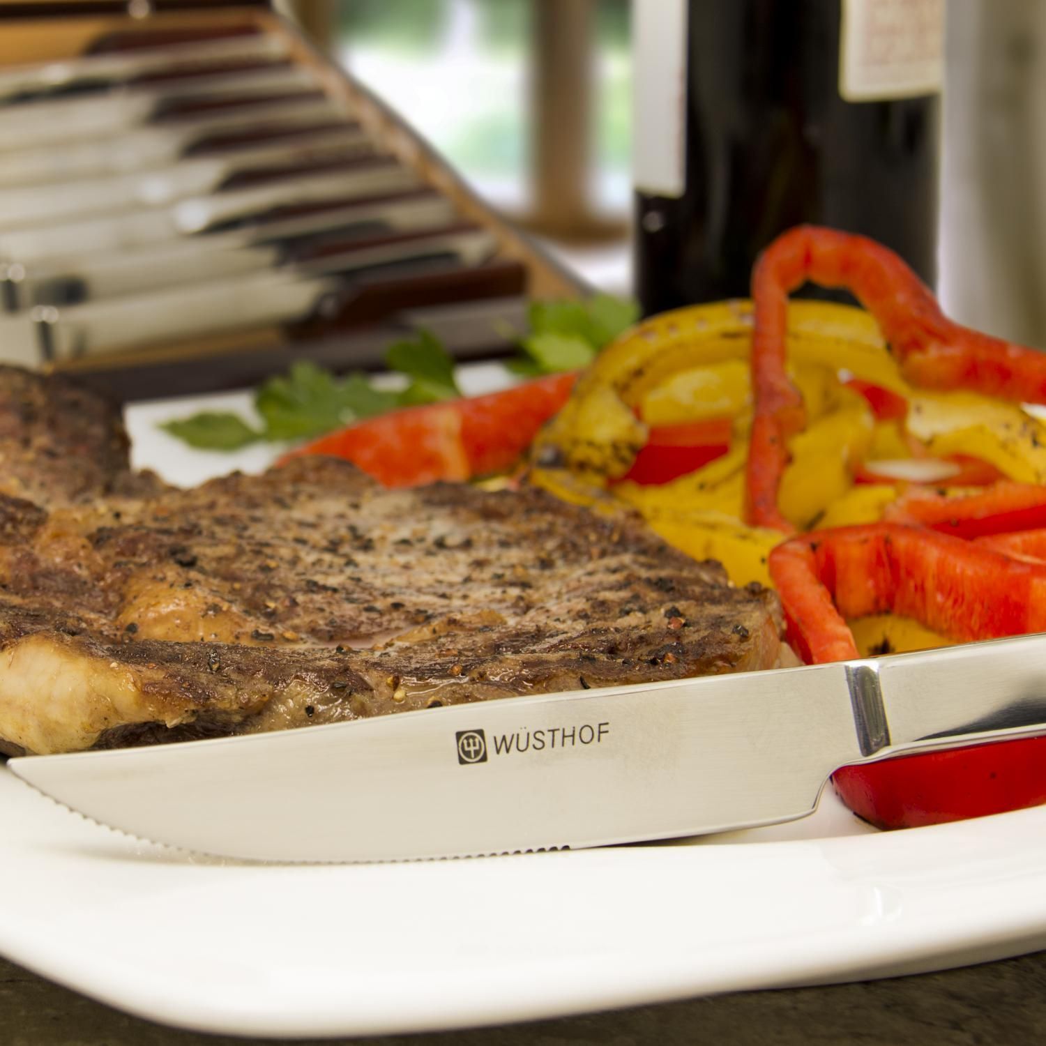 Wusthof  8 Piece Steak Knife Set 9468 Brown Case and 9468-4 Black Case - Fresh Stock Dated February 2026