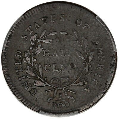 1796 1/2c PCGS VG-10 (No Pole) - Liberty Cap Half Cents (1793-1797) - Fresh Stock Dated December 2025