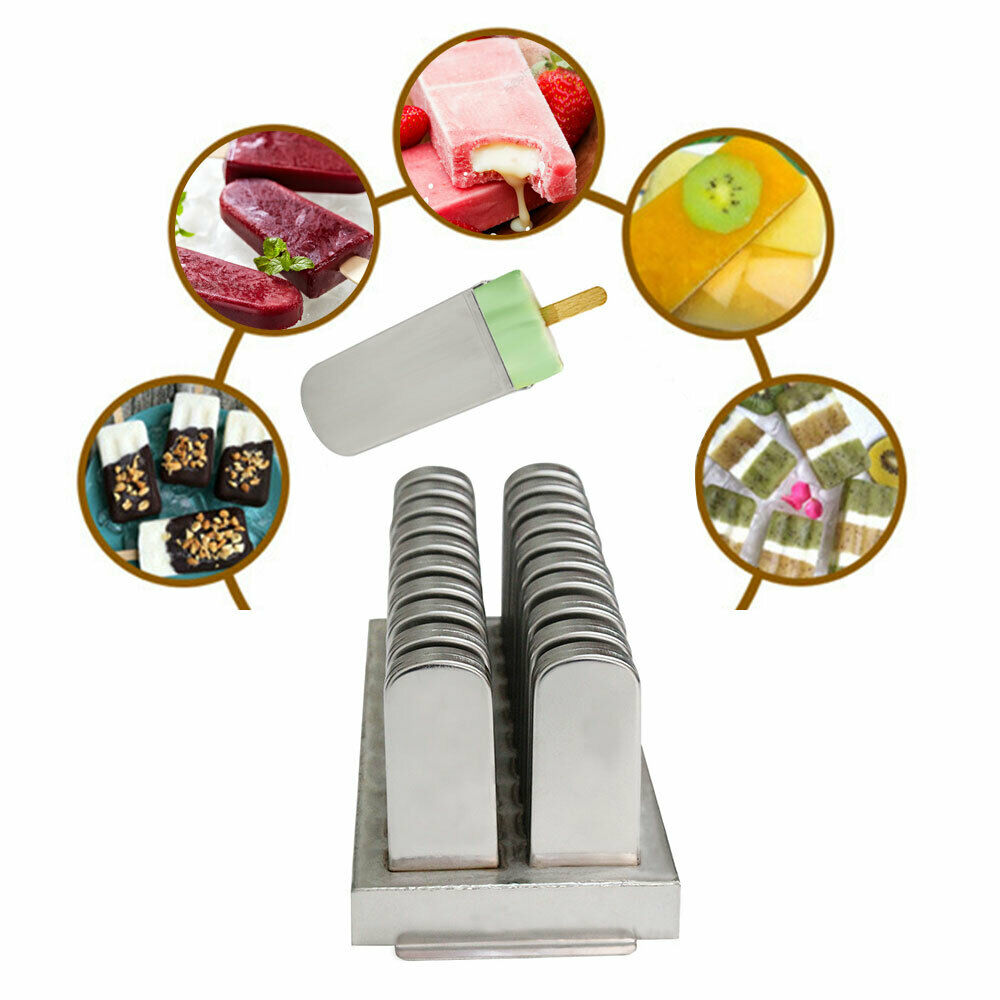 20pcs Stainless Steel Molds Mold Ice Pop Lolly Popsicle Ice Cream Stick Holder - Fresh Stock Dated February 2026