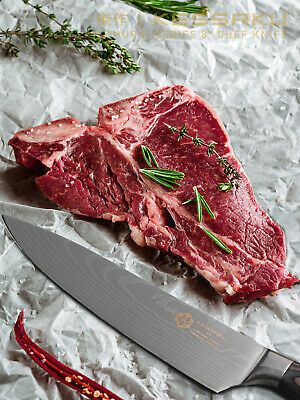 Kessaku 8-Inch Chef Knife - Samurai Series - High Carbon 7Cr17MoV Steel - Fresh Stock Dated January 2026