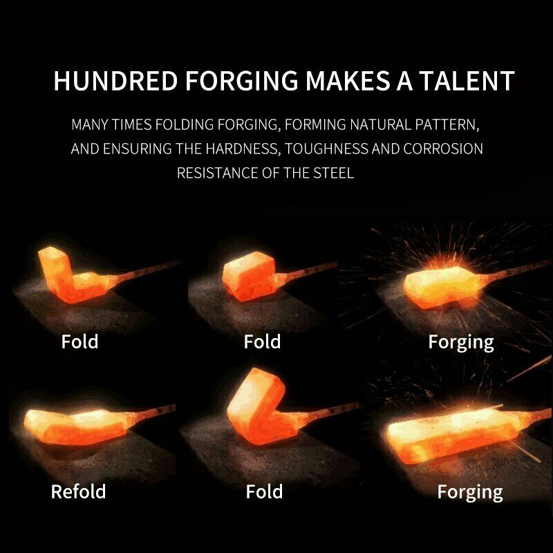 Butcher Cleaver Forged Steel Knife Serbian Chef Knife Kitchen Chopping Knife - Fresh Stock Dated January 2026