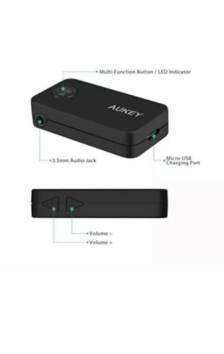 AUKEY Bluetooth 5 Receiver, Portable Wireless Audio Receiver BR-C2 - Fresh Stock Dated December 2025