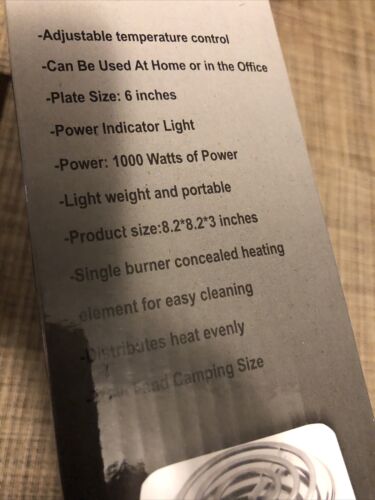 EMERALD Electric Single Stove NEW - Fresh Stock Dated February 2026