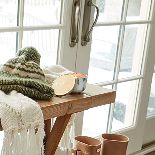 Thymes Scented Candles for Women & Men - Tin with Gold Lid - Luxury Home Fragrance - Home Decor - Holiday Candles - Notes of Crisp Siberian Fir Needles, Cedarwood, & Sandalwood (Frasier Fir, 6.5 oz)