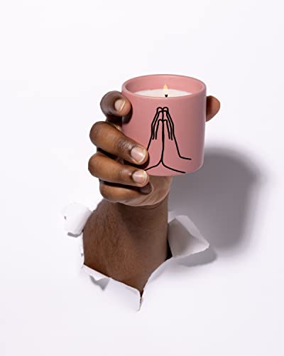 Paddywax Scented Candles in Matte Ceramic Impressions Collection Artisan Candle, 5.75-Ounce, Thankful for You