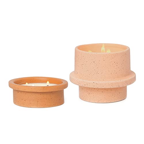 Paddywax Folia Soy Wax Scented Candle, 11.5-Ounce Ceramic-Jar Candle Holder, Verbena Lemongrass