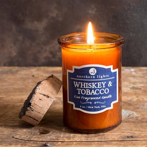 Northern Lights Candles - Spirit Jar Candles - Whiskey & Tobacco - 52601
