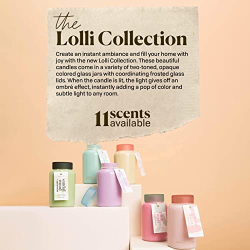 Paddywax Lolli Artisan Hand-Poured Scented Candle, 13-Ounce, Pink Opal + Water Mint