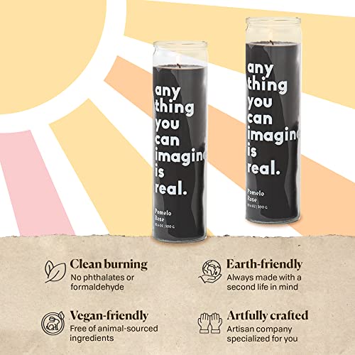 Paddywax Candles Spark Collection, Naturally Scented Candle, 10.6 Ounces, Pomelo Rose